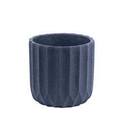 Plant pot Stripes Cement Medium Dark blue / Present Time